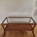 Vintage canning coffee table glass tray