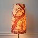 Red toile de Jouy lampshade, Diana the Huntress Greek goddess