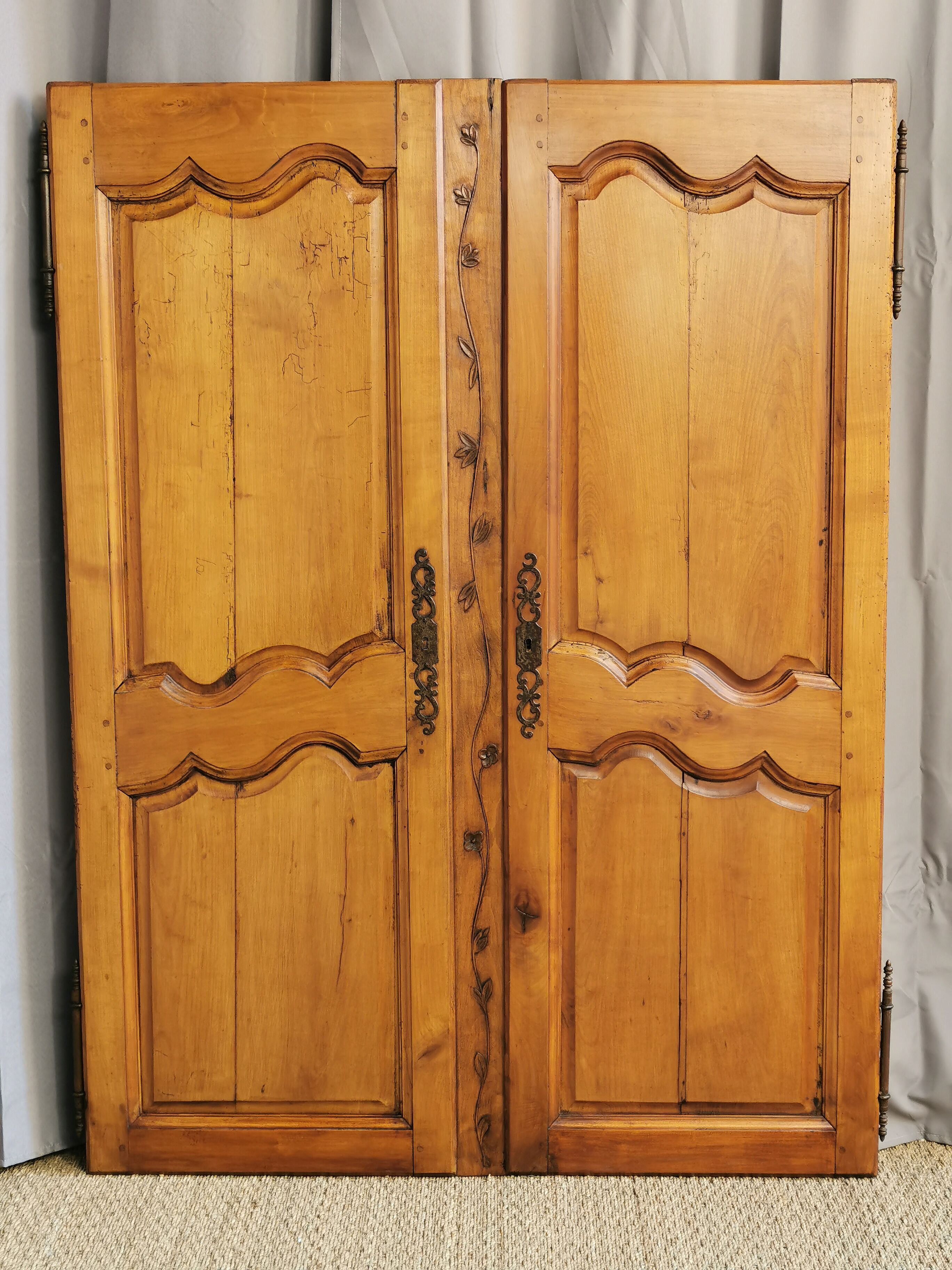Paire de portes d'armoire ancienne XlXème