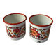 2 mugs en tôle vintage