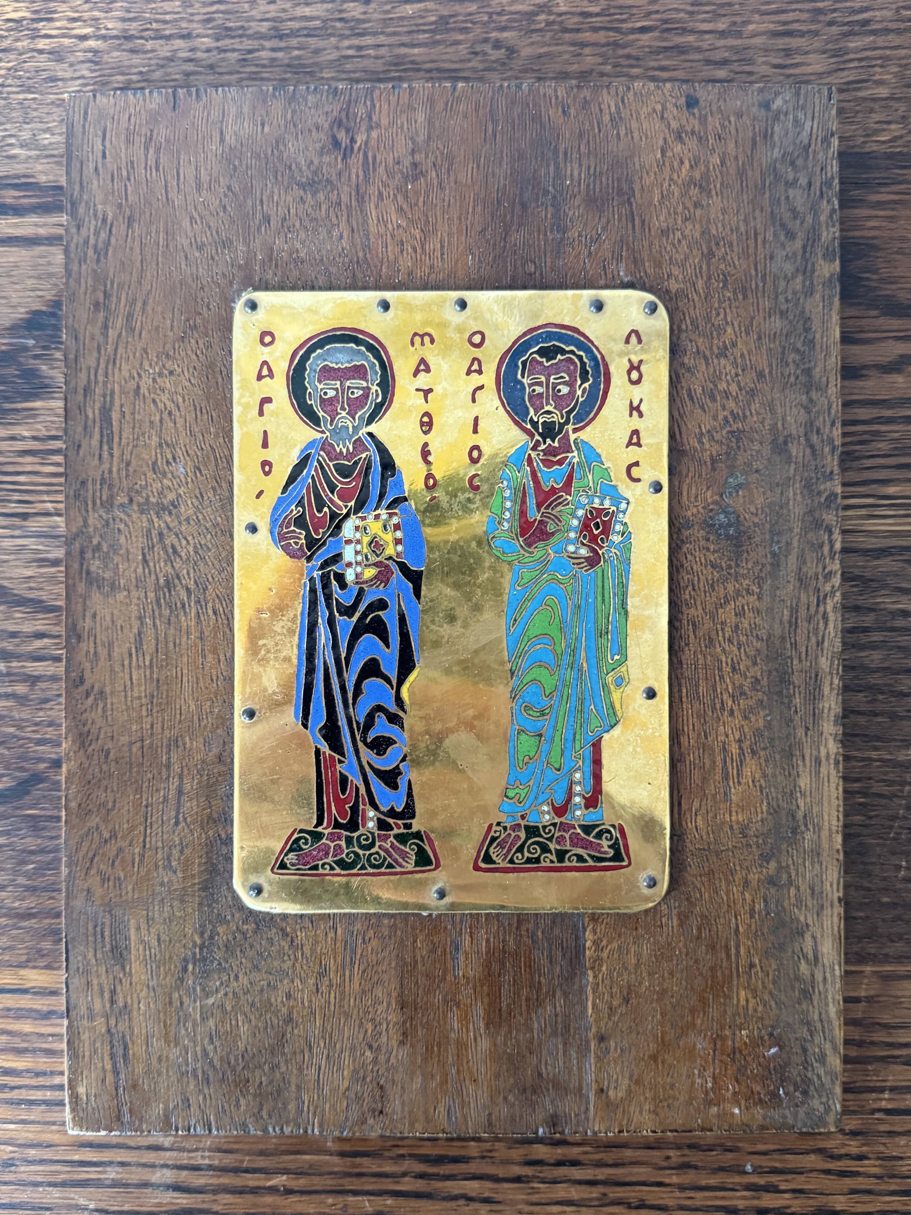 Vintage religious icon frame flea market