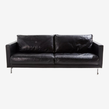 Italian two-seater leather sofa by arflex