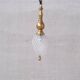 Mid-century brass and glass thin pendant light