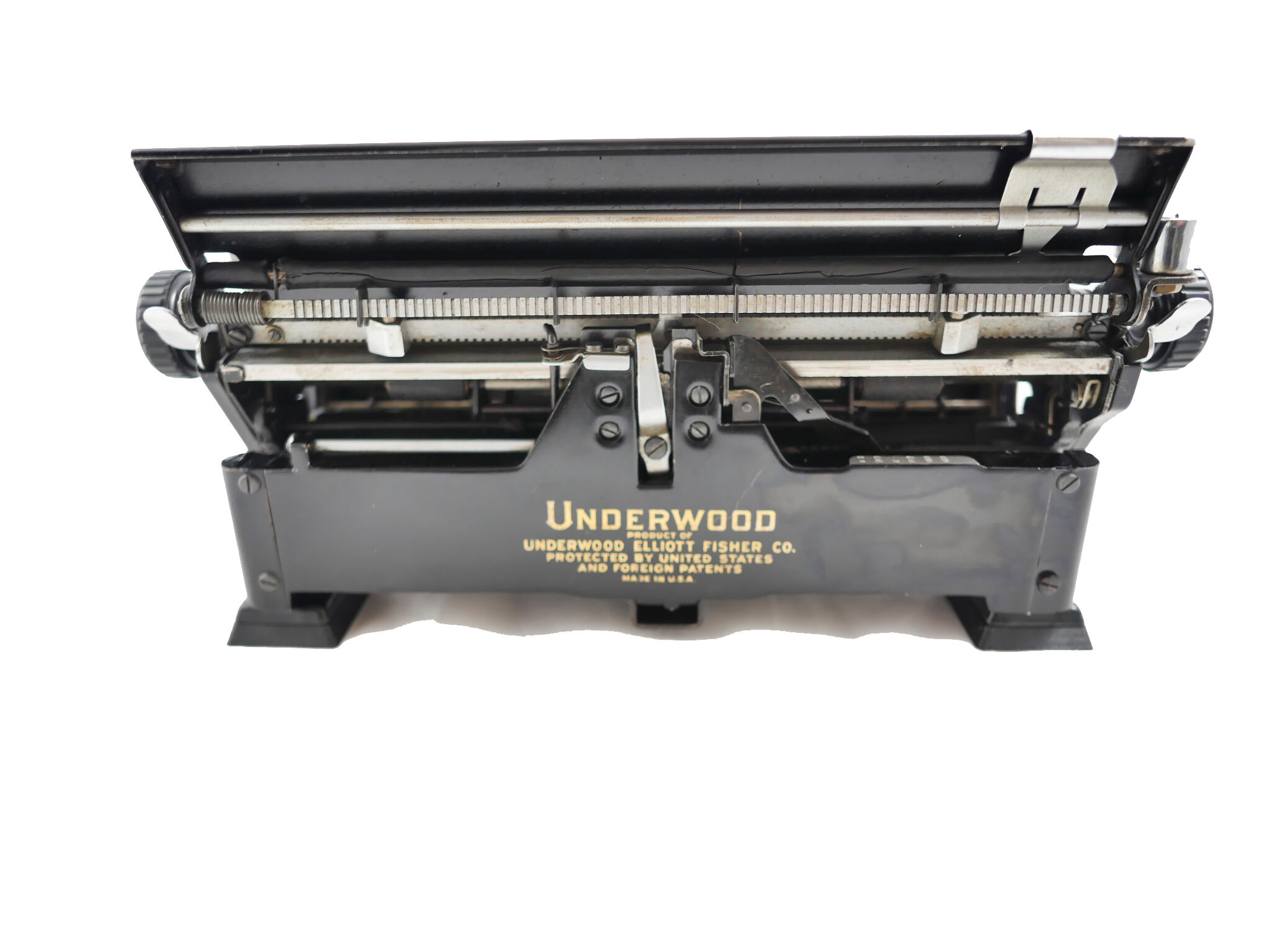 Machine à écrire Underwood Noiseless 77 portable noire de 1938 révisée ruban neuf