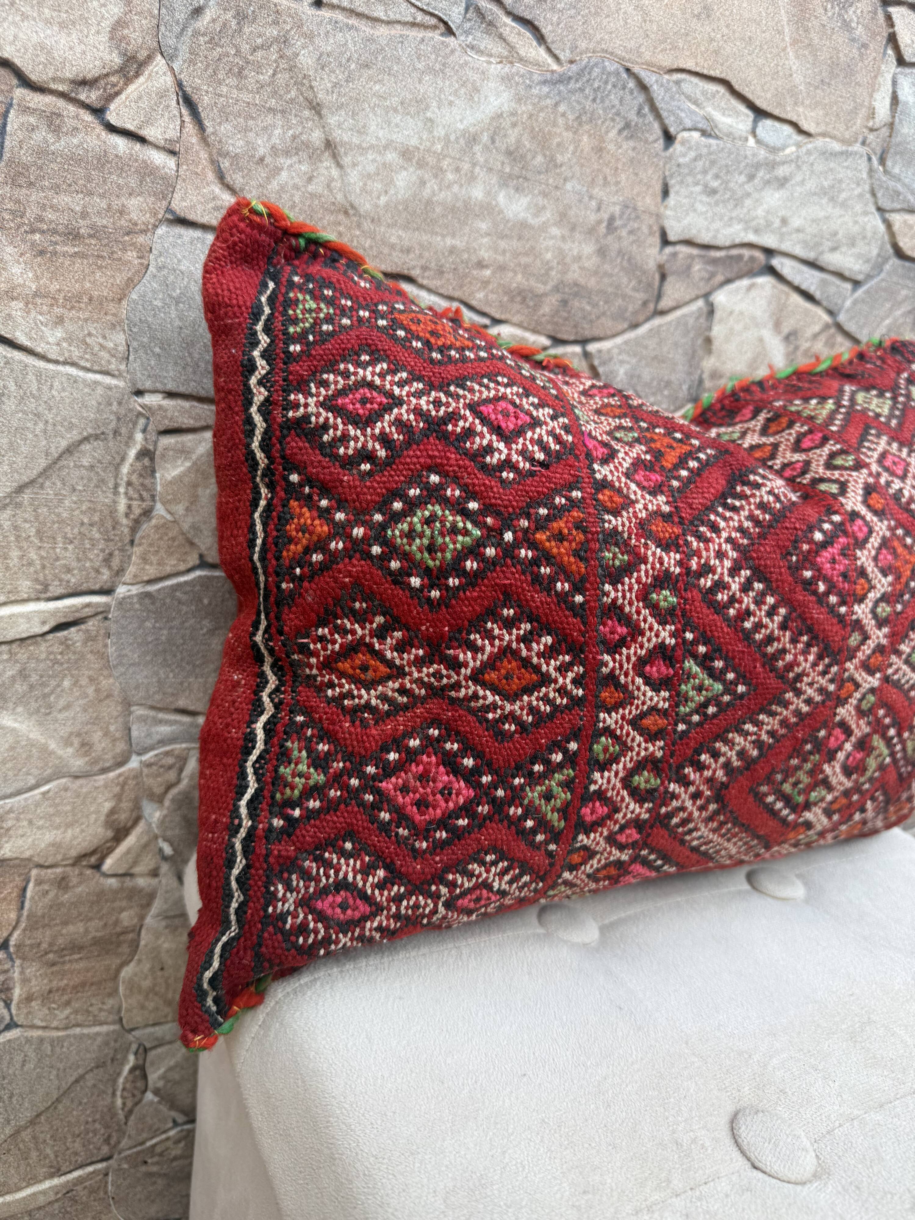 Moroccan pillowcase, Berber cushion cover, woven pillowcase