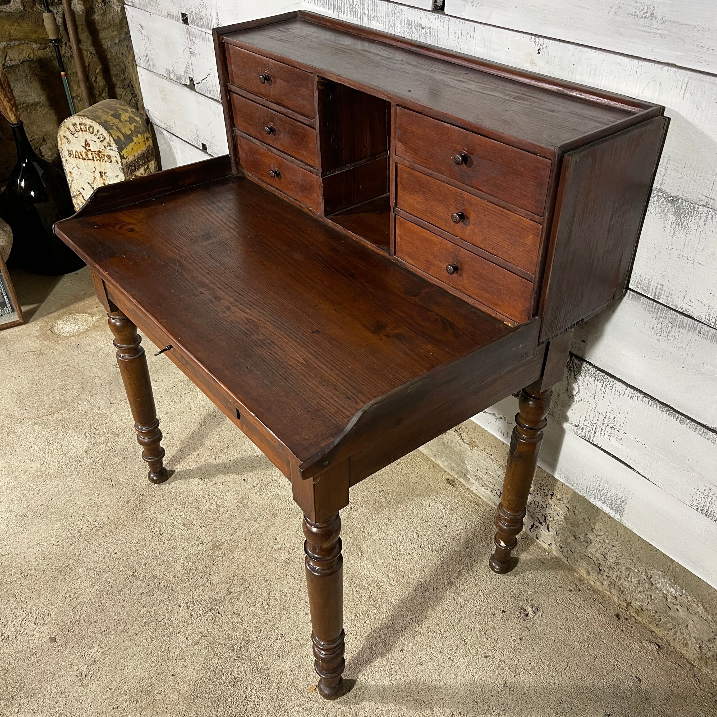 Wooden secretary desk