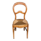 Louis Philippe solid wood and straw office chair