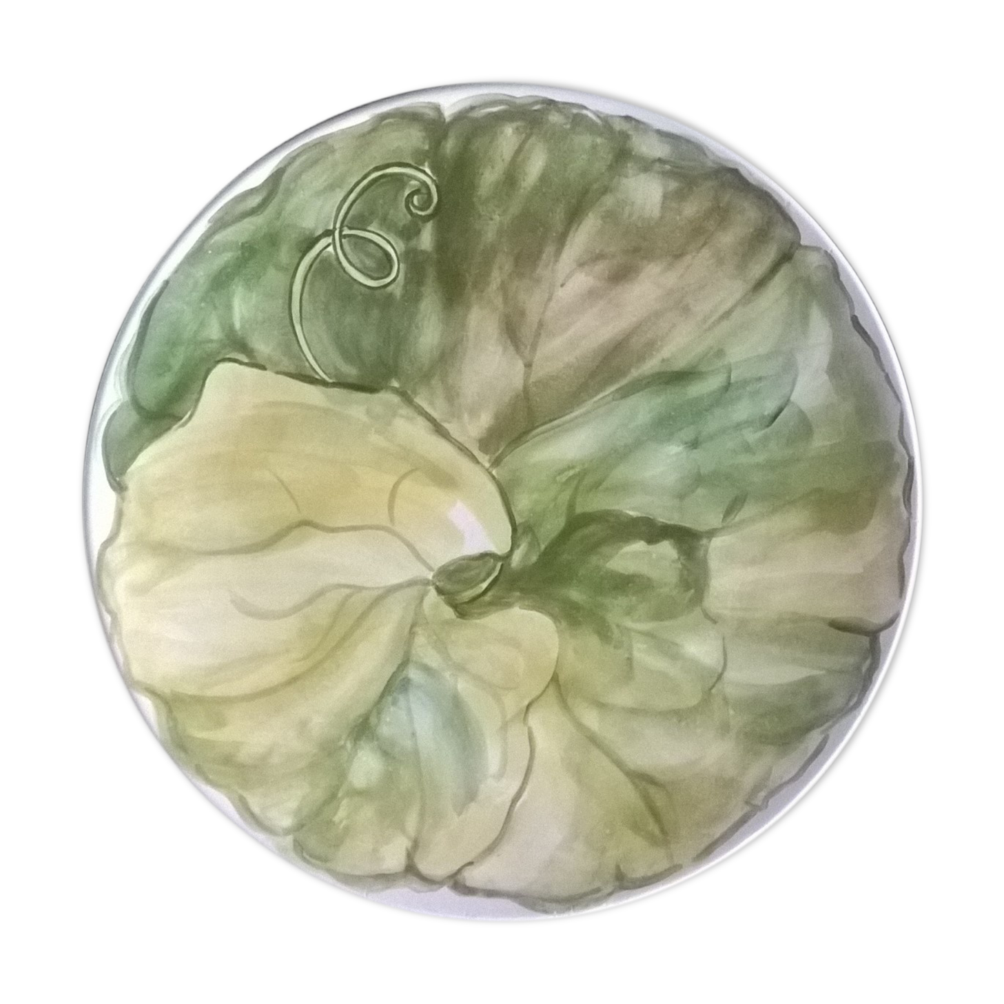 Italian dish décor leaves