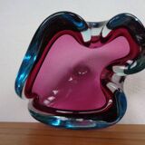 Large Sommerso Murano Glass Ashtray by Flavio Poli, Italy, 1960s