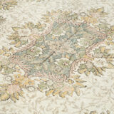 Hand-Knotted Decorative Turkish Beige Carpet 176 cm x 300 cm - 25022