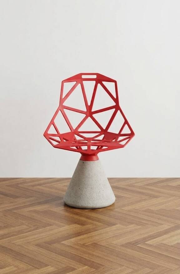 Chair One concrete MAGIS red