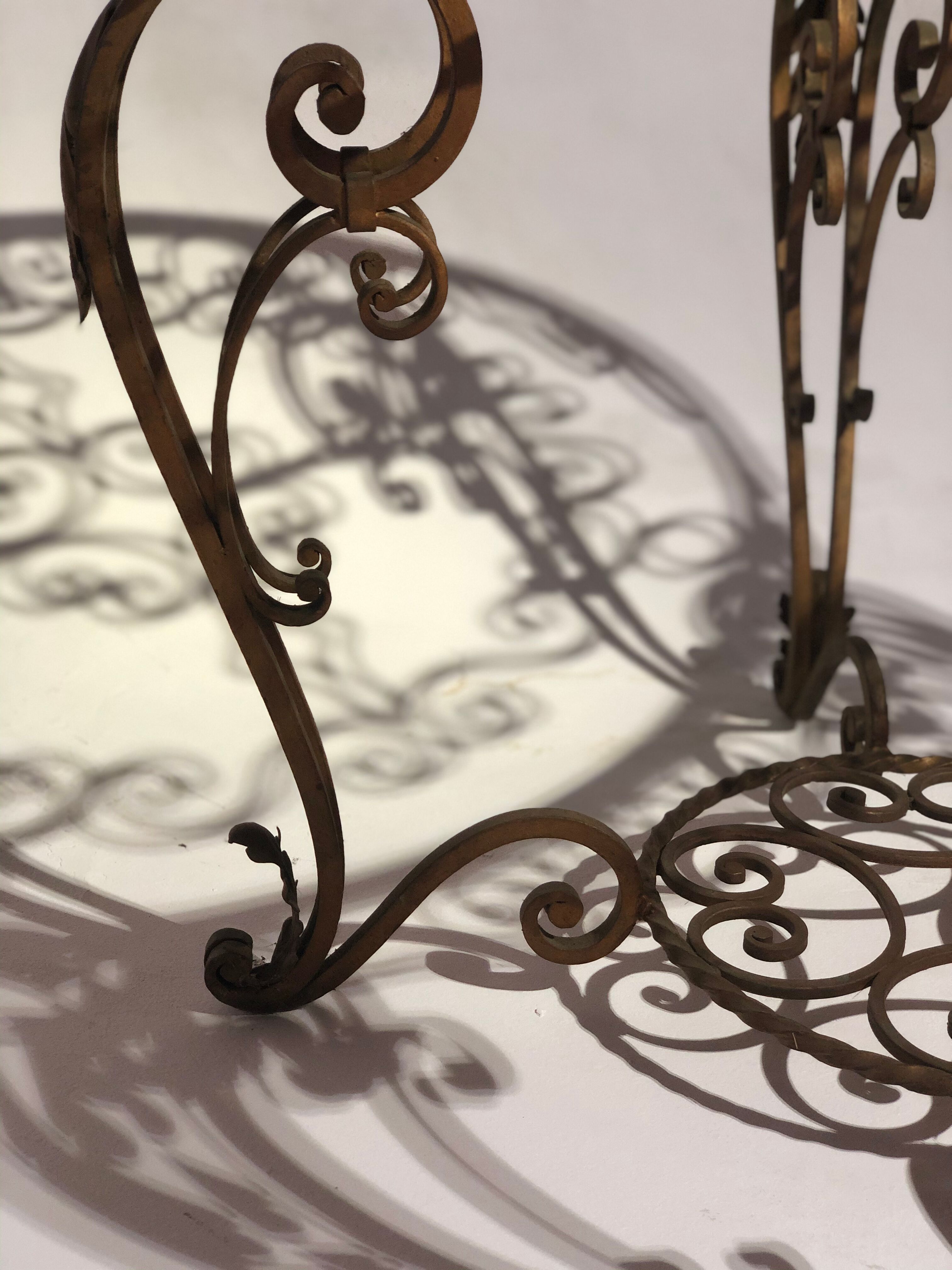 Vintage wrought iron coffee table -1940