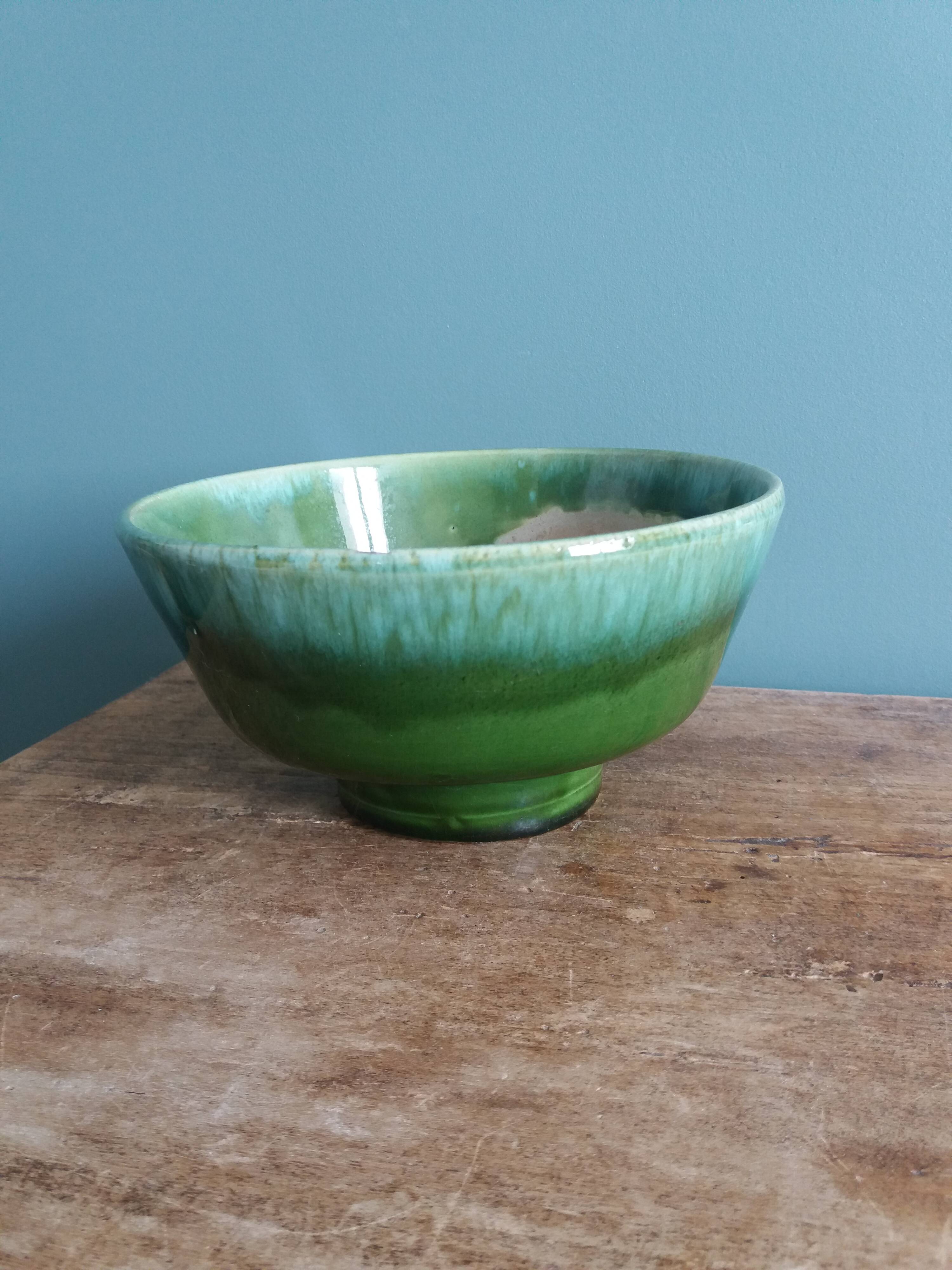 Planter, flower pot in glazed ceramic