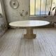 Travertine dining table 1970 Italy Tobia Scarpa