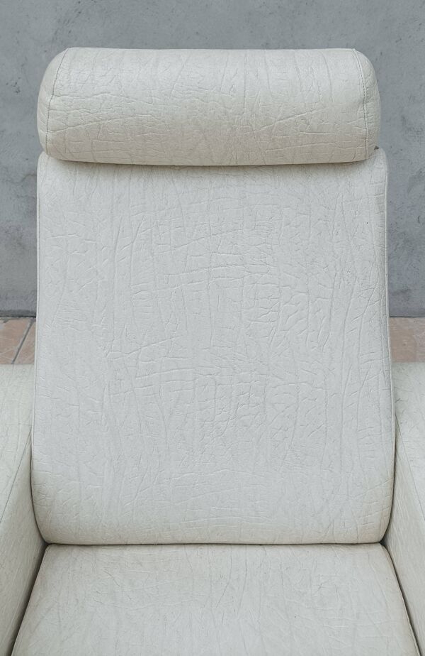 Fauteuil beka vintage en simili cuir