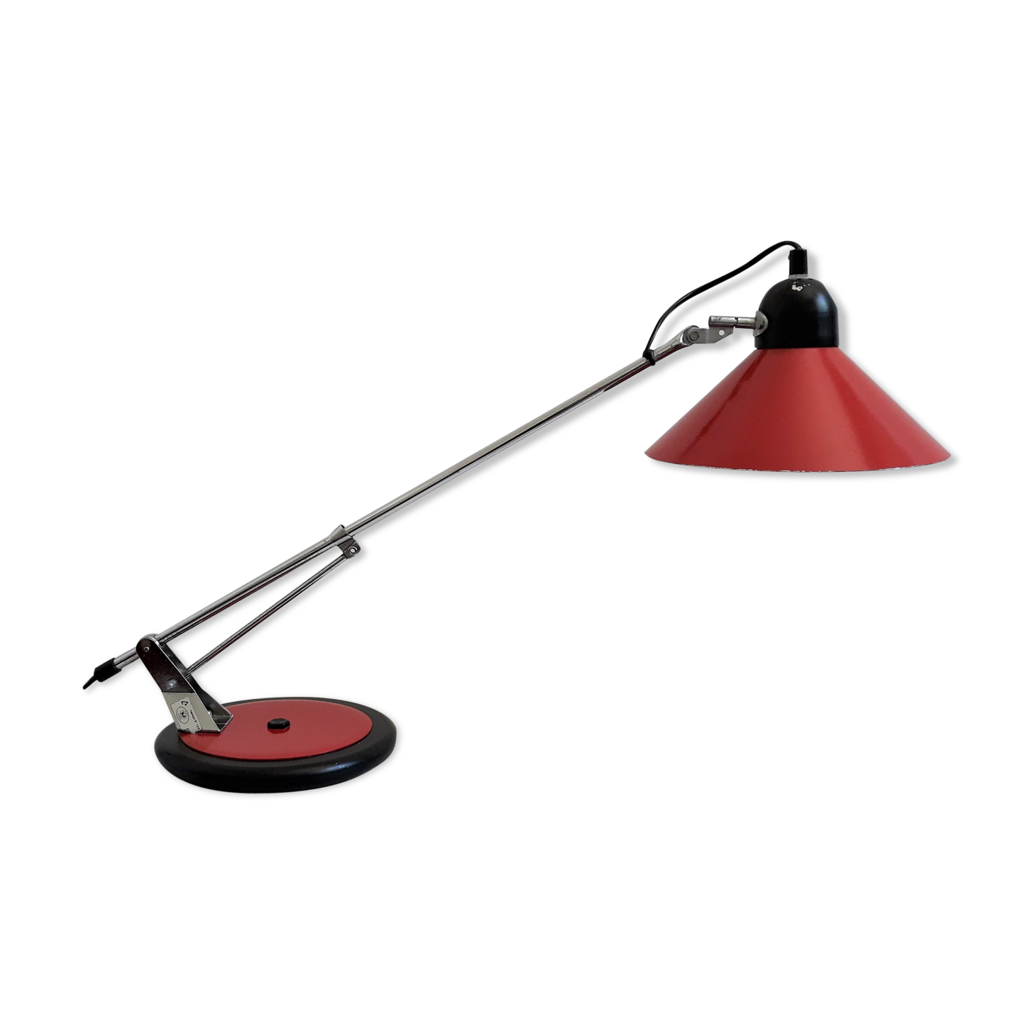 Large vintage lamp Aluminor Rouge