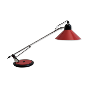 Lampe vintage Aluminor rouge