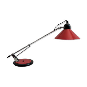 Lampe vintage Aluminor rouge