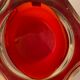 Murano red glass octagonal ashtray 1960