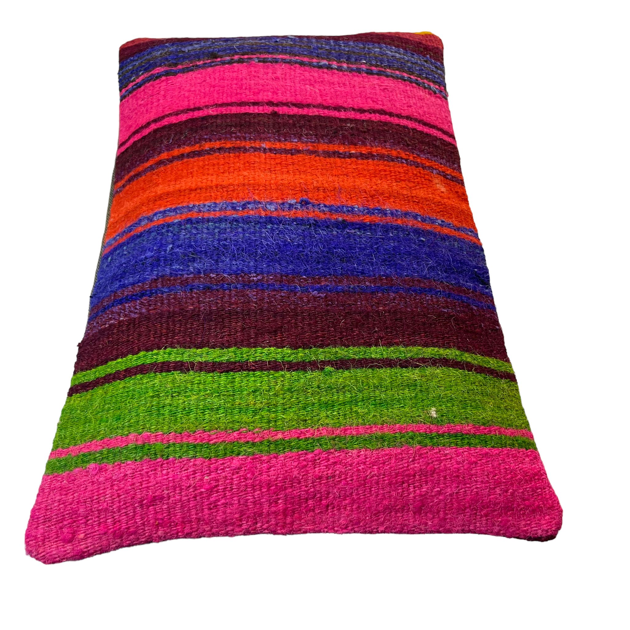 Vintage turkish kilim cushion cover, 30 x 50 cm