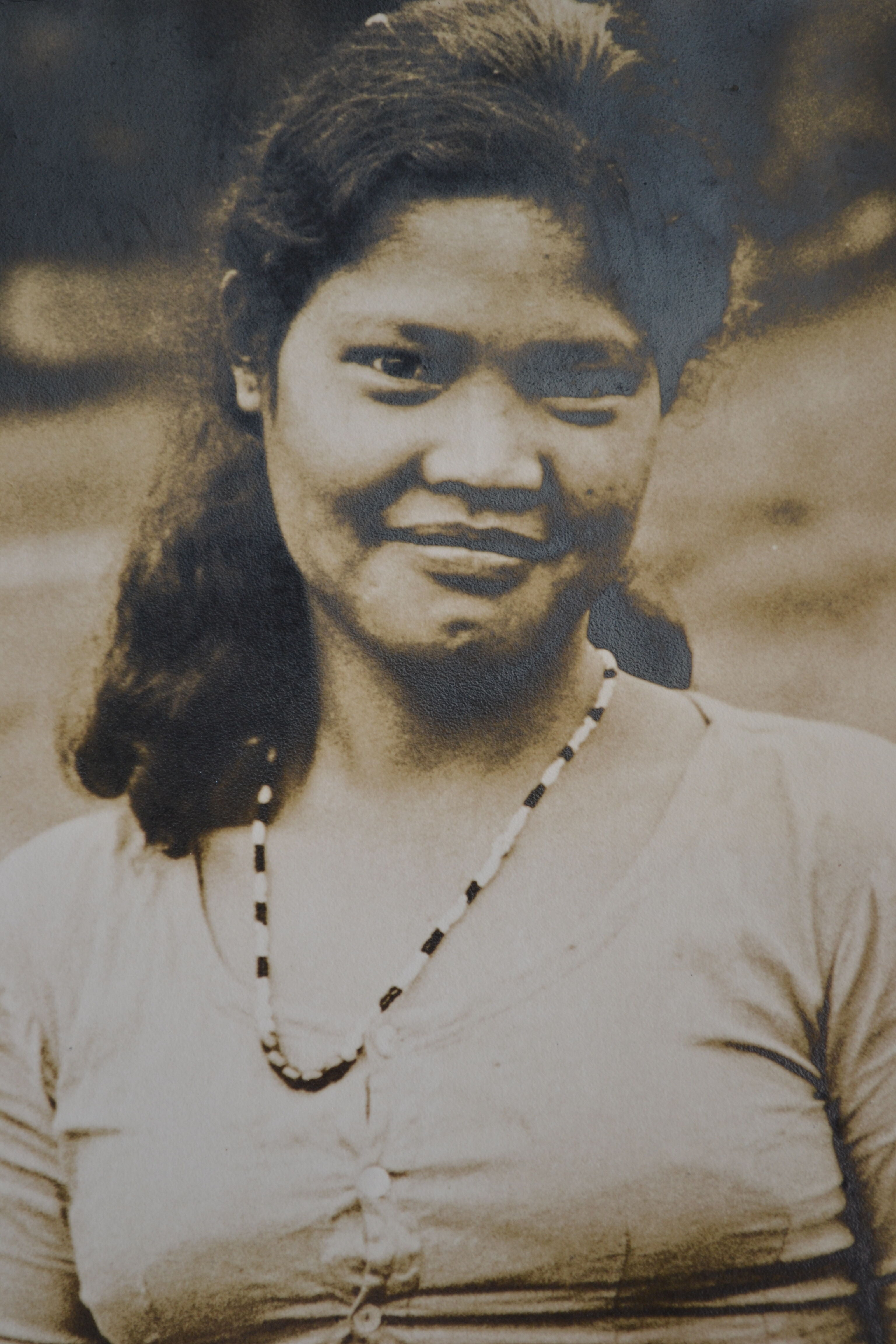 ANONYMOUS SILVER PHOTO SEPIA WOMAN INDONESIA CIRCA 1970