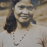 ANONYMOUS SILVER PHOTO SEPIA WOMAN INDONESIA CIRCA 1970