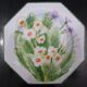 Decorative plate 'flowers' by maison chaumette (paris). vintage 80s