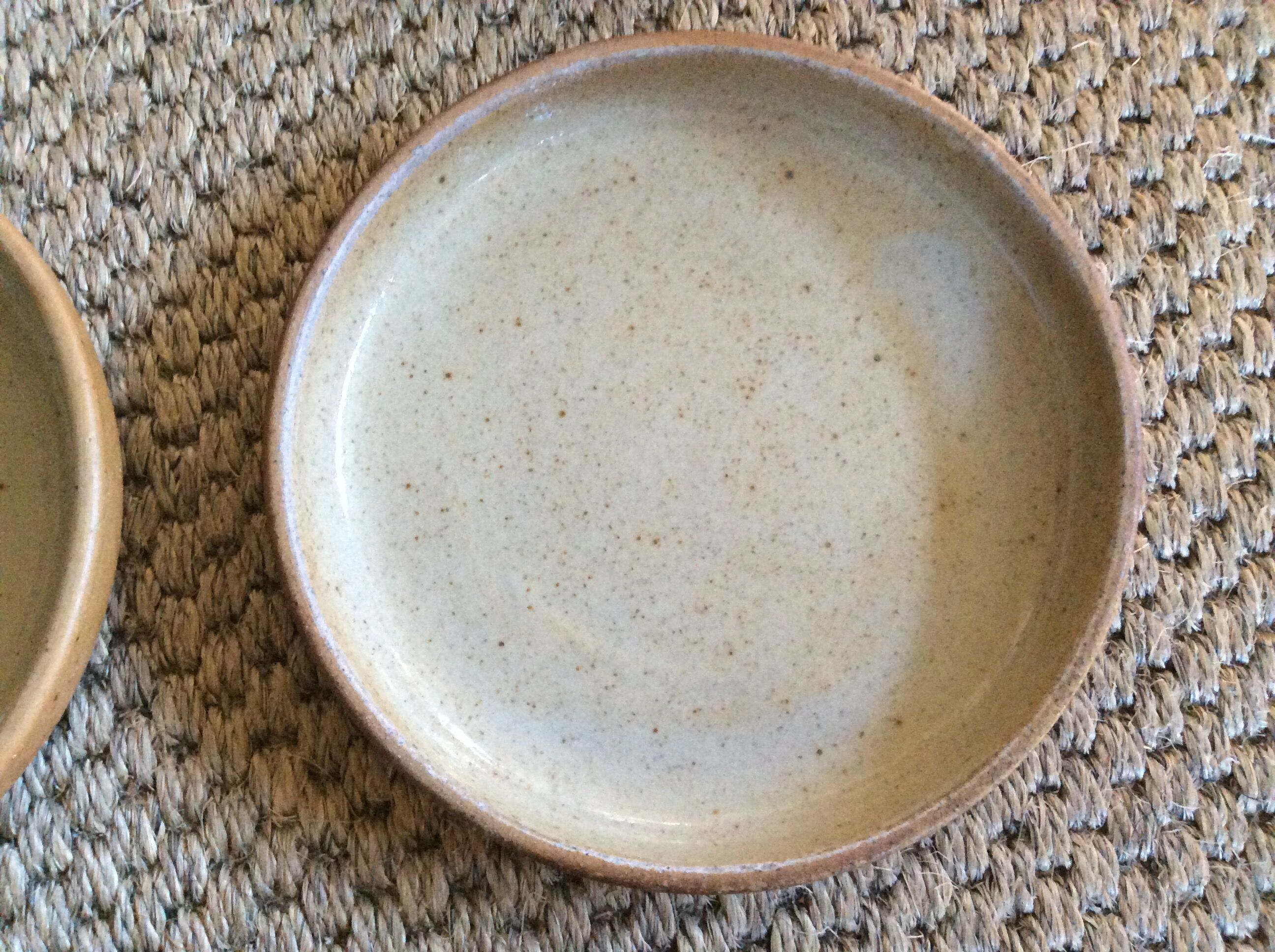 Series of 4 stoneware plates