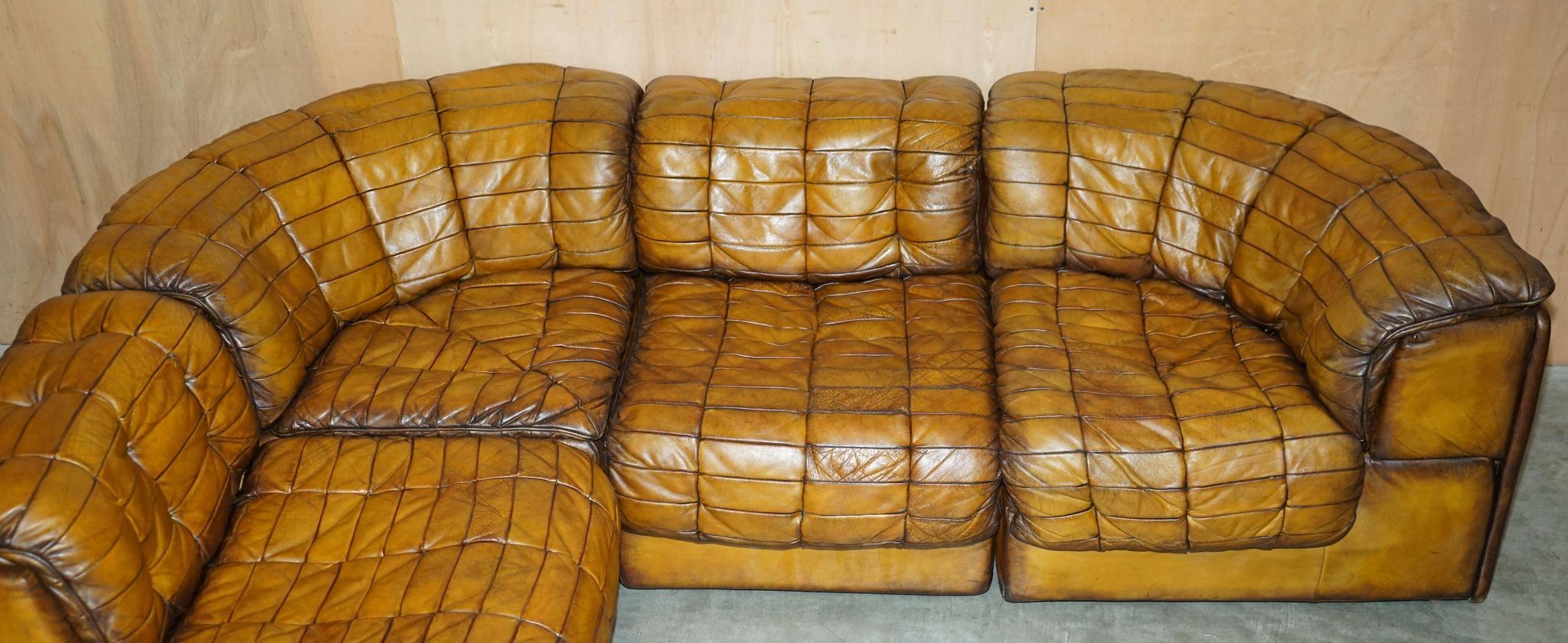 Canapé d'angle modulaire vintage cuir De Sede DS-11