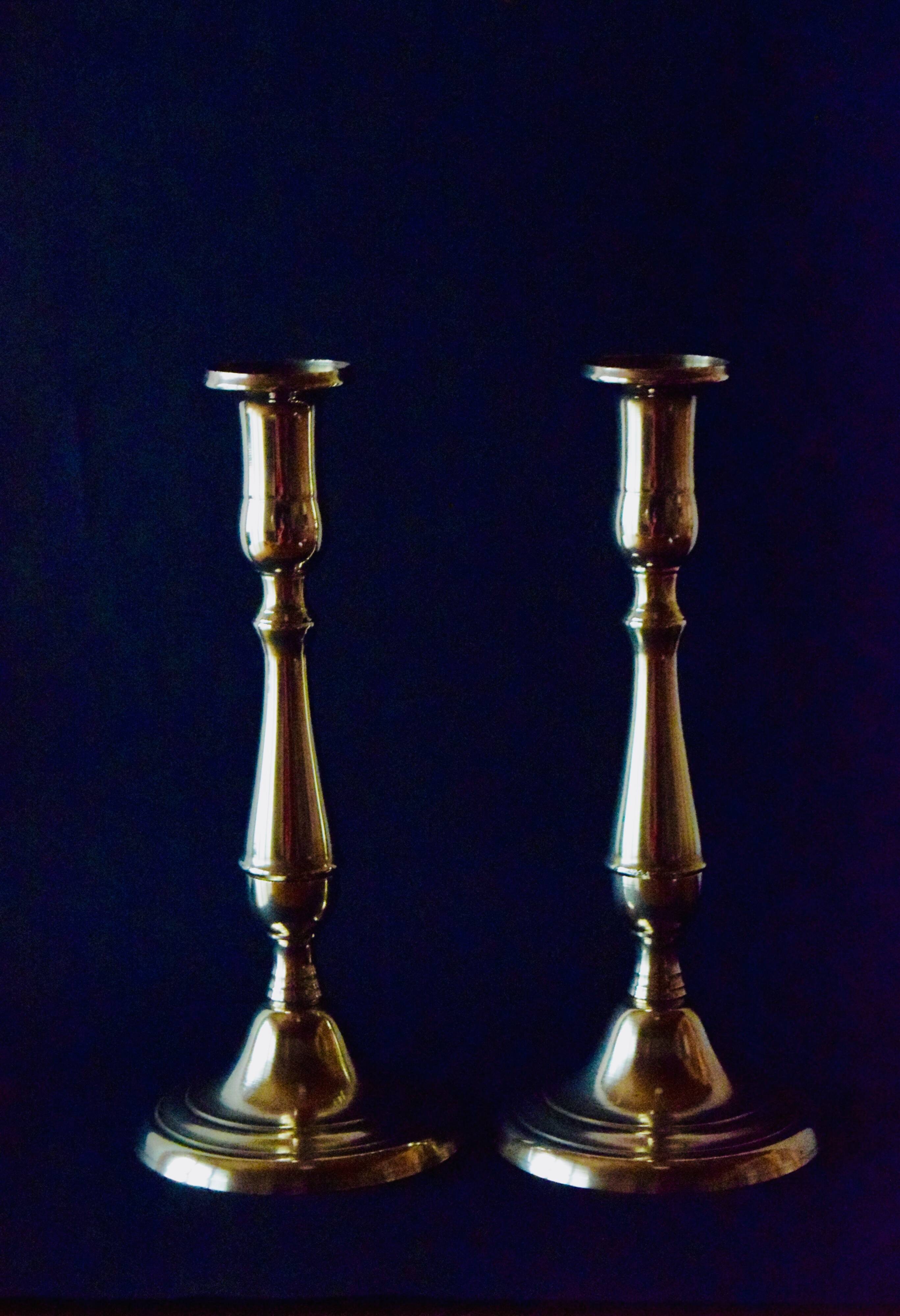 Pair of brass candlesticks