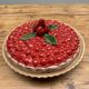 A trompe l’oeil strawberry pie dish