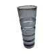 Smoked glass vase with gold stripe decoration, 1960s/1970s.