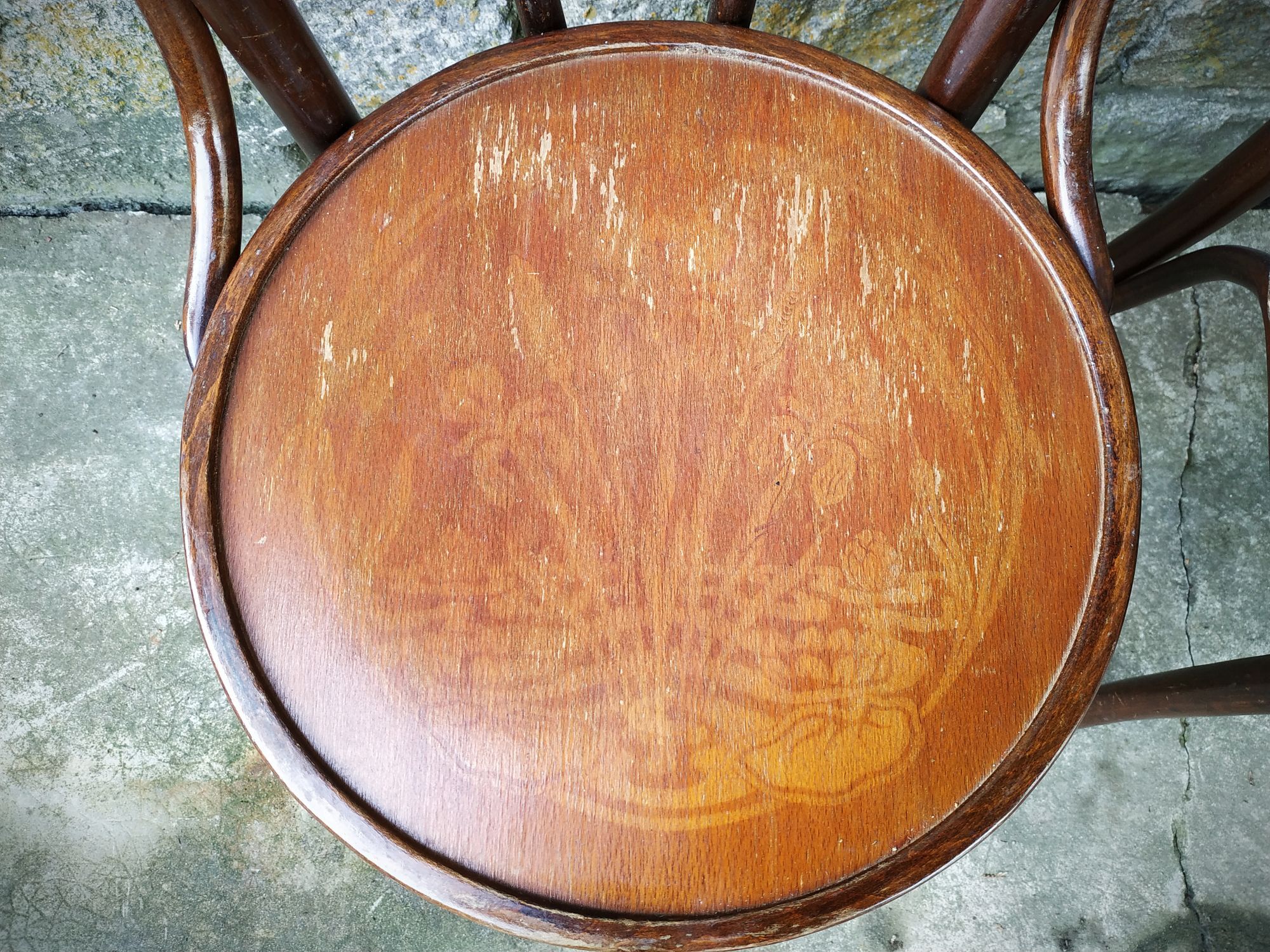 Series of four bistro chairs