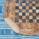 Chess game table, rustic olive wood