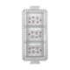 Plat compartimenté en verre motifs fleurs et boules