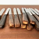 Set of 12 horn knives 1950