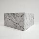 Solid Carrera marble coffee table, 1980s