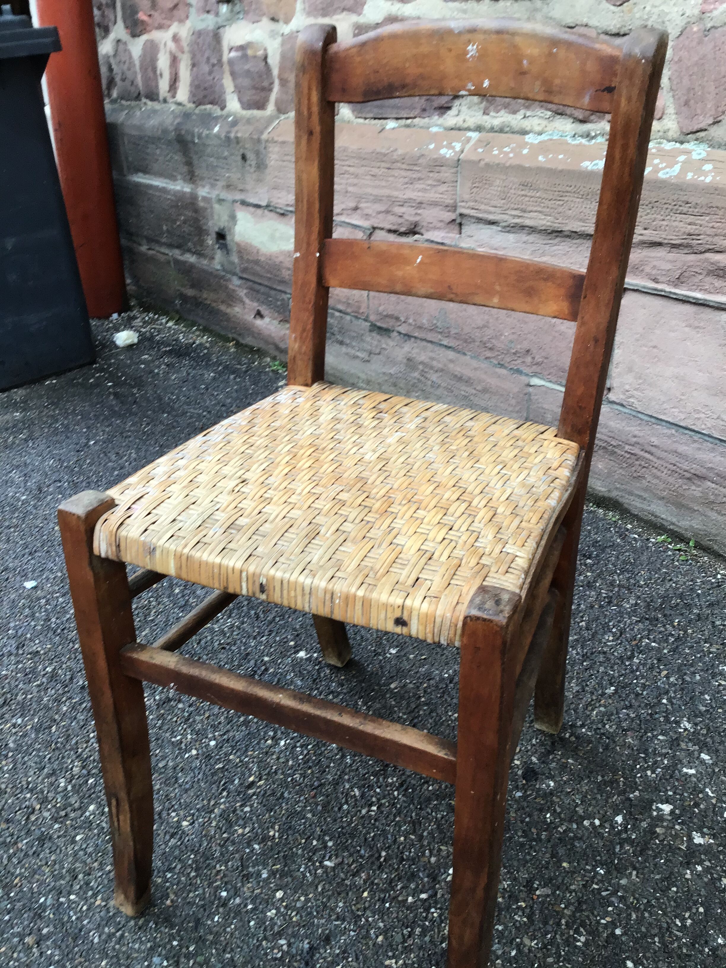 2 chairs bistro restaurant tavern brewery 1930 Alsace Tigre Bock Strasbourg