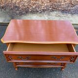 Commode vintage Louis XV en bois imitation des années 80