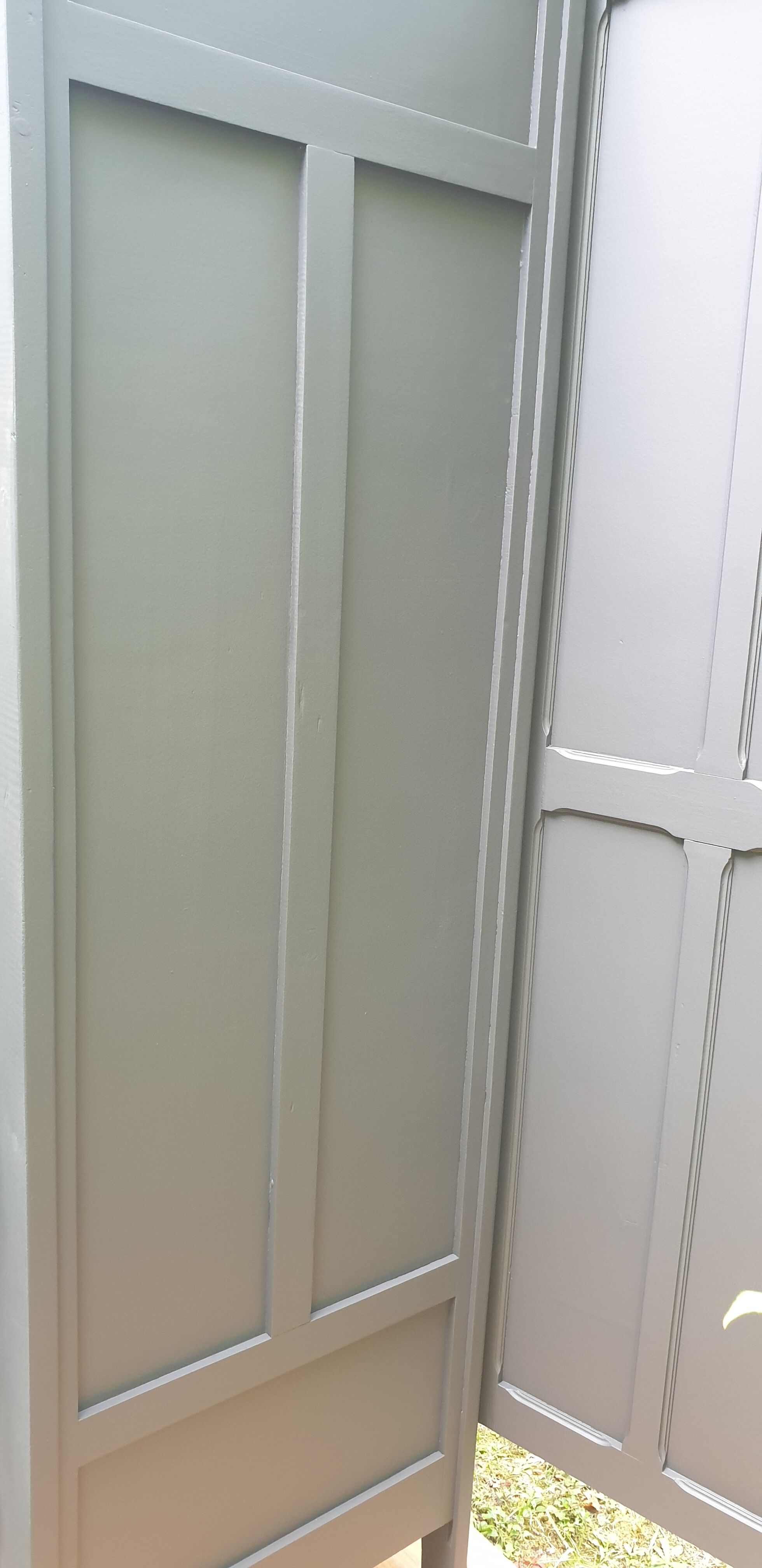 Black parisian wardrobe made of solid wood