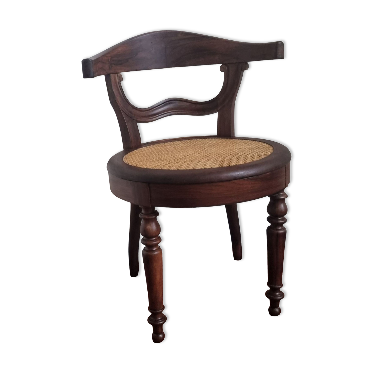 Louis Philippe office chair in canned walnut