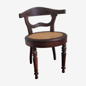 Louis Philippe office chair in canned walnut