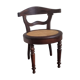 Fauteuil de bureau Louis Philippe en noyer canné