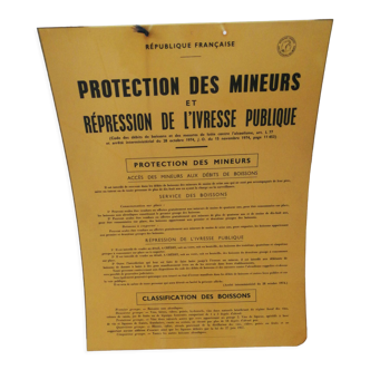 Plaque de protection des mineurs