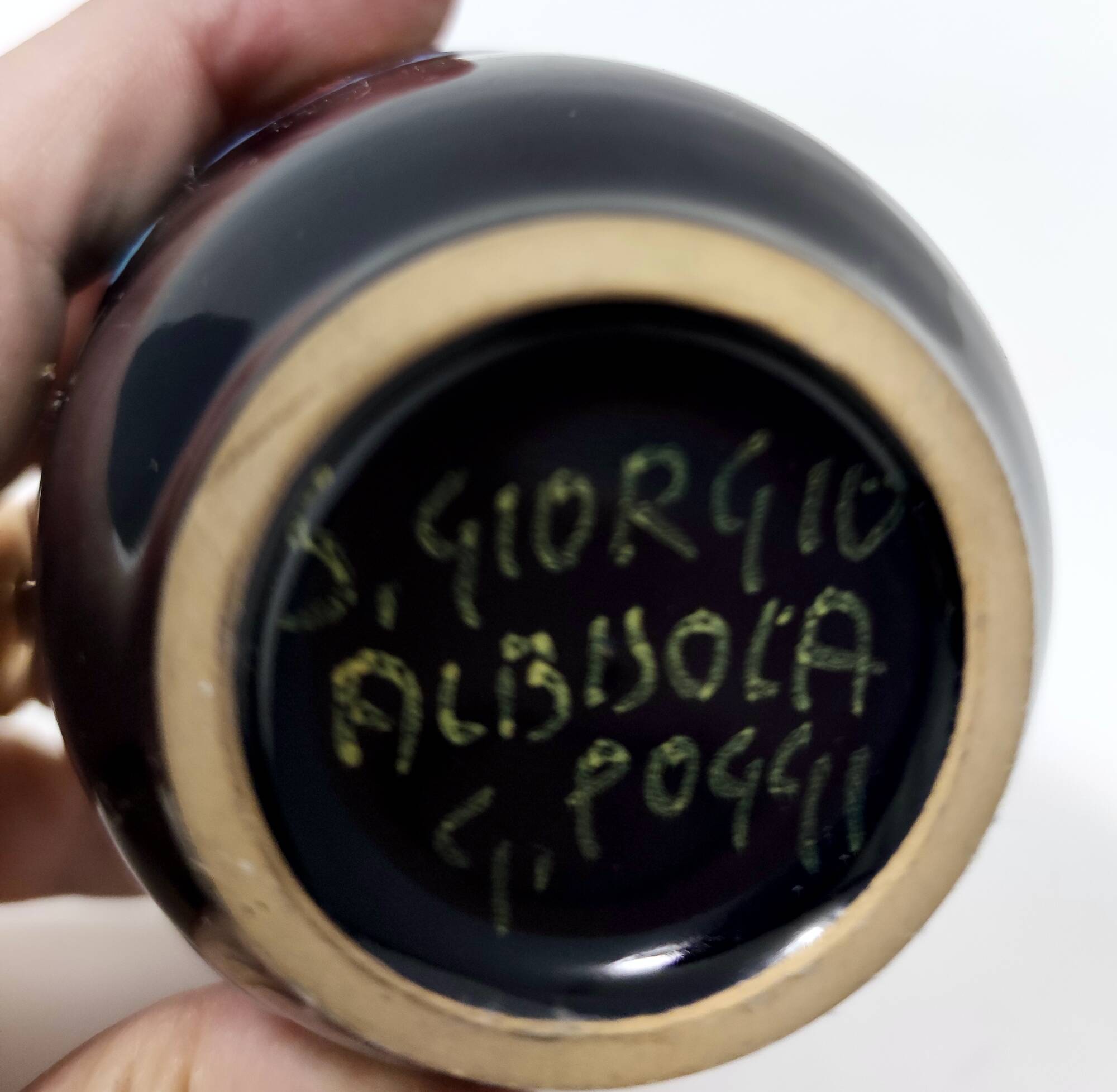 Glazed Earthenware Vase by Giovanni Poggi for San Giorgio Albisola Ceramics