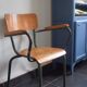 Schoolboy chair with armrests
