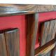Bright brutalist bar furniture aranjou vintage from the 50s 60s in solid elm