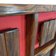 Bright brutalist bar furniture aranjou vintage from the 50s 60s in solid elm