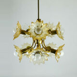 Glass flowers chandelier, 1970