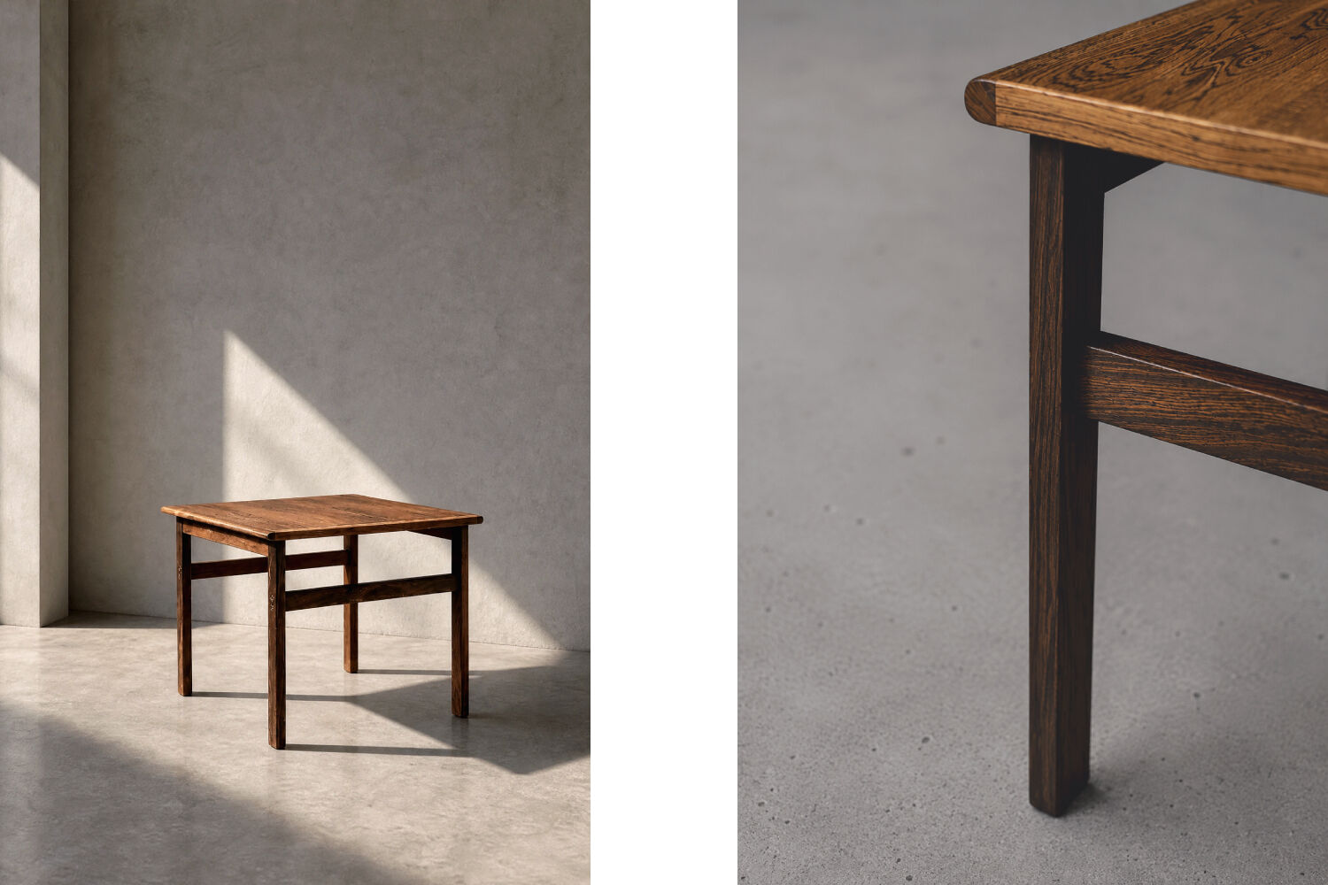 Mid-century modern rosewood coffee table Capella by Illum Wikkelsø.